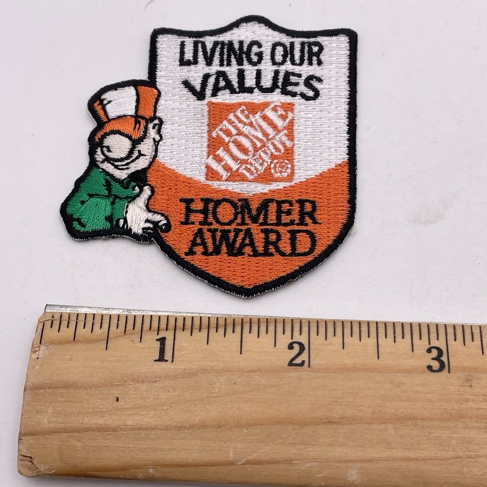 Homer The DIY Mascot Living Our Values Home Depot HOMER AWARD Patch 00WS - Picture 3 of 3